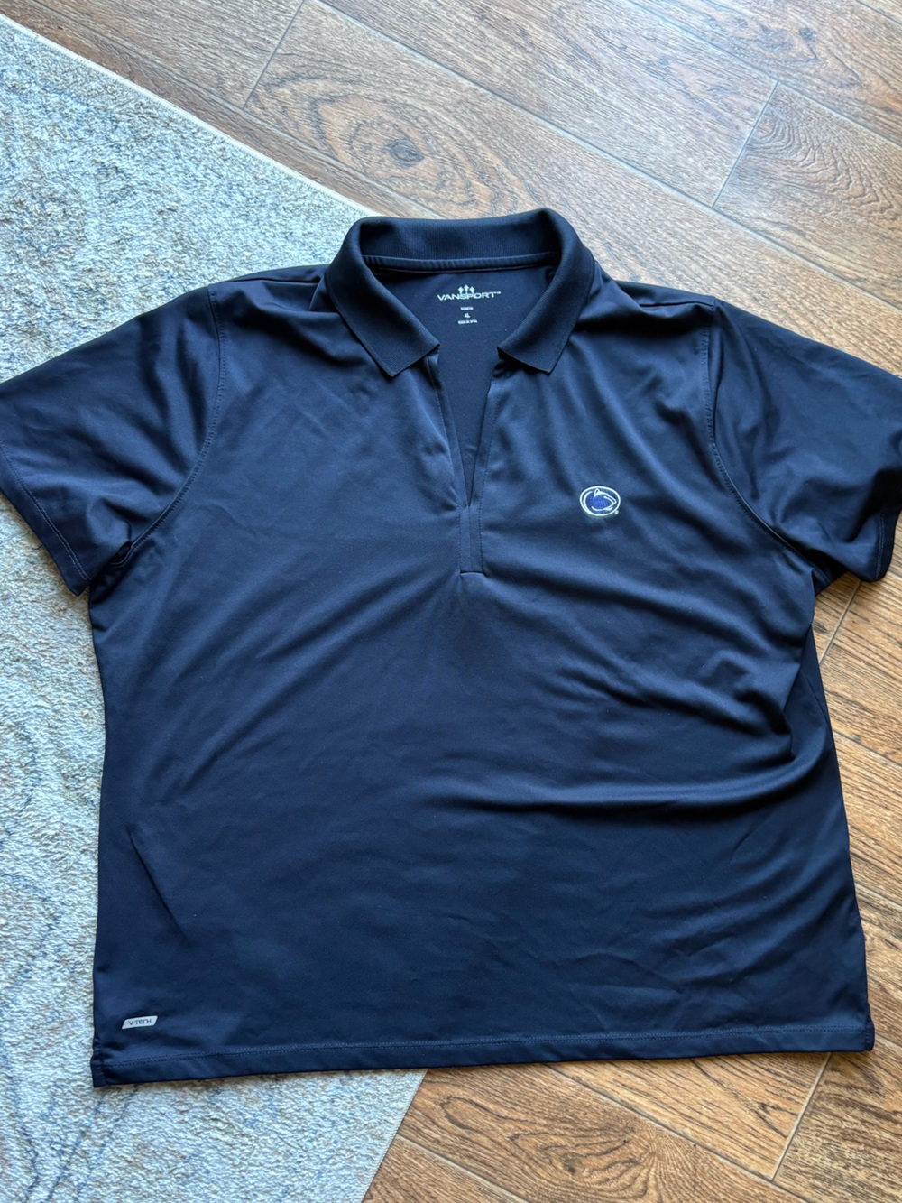Penn State PSU Navy Short-Sleeve Polo with Embriored Logo
